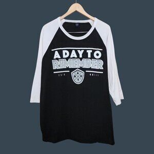 Vintage A Day to Remember XL Raglan 3/4 Sleeve Shirt